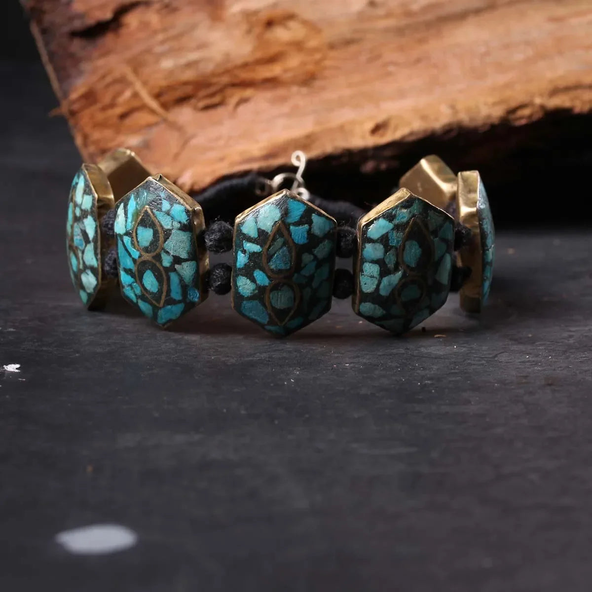 Hexagon Shaped | Turquoise | Handmade | Unisex Bracelet