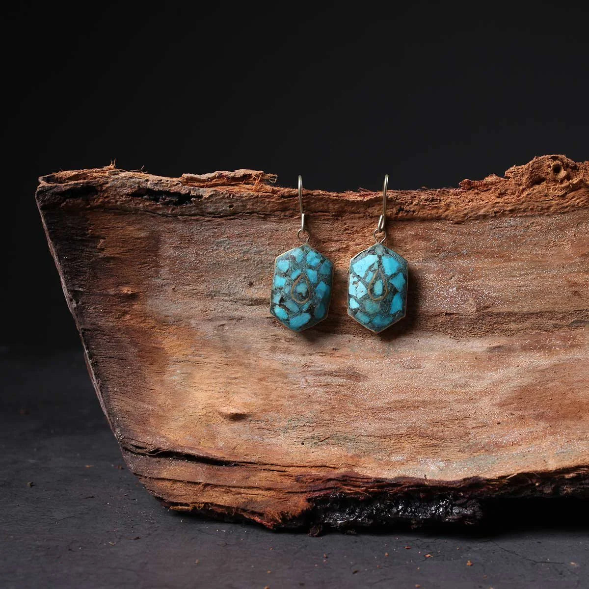 Handmade | Hexagonal | Turquoise | Blue | Ladies Earring