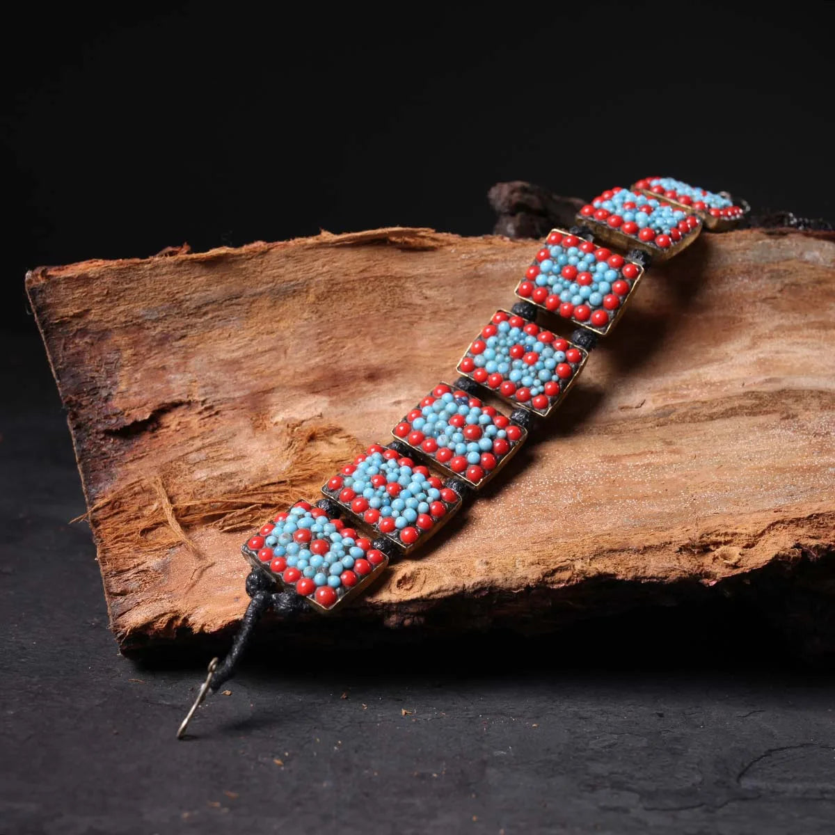 Red and Blue Stoned | Handmade | Ladies Bracelet