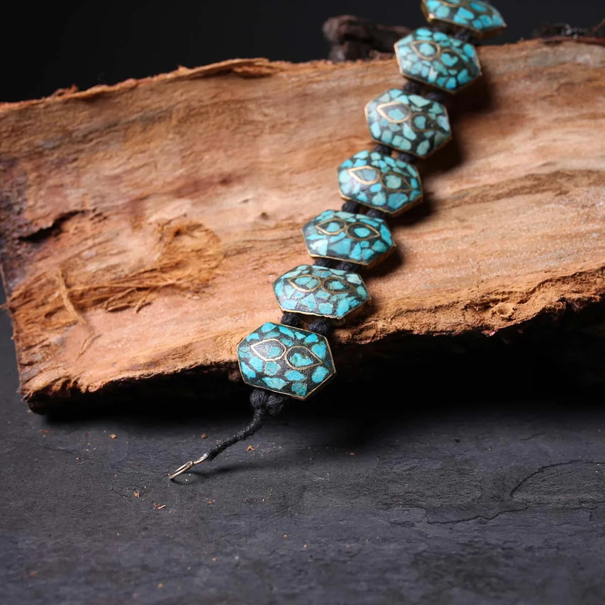 Hexagon Shaped | Turquoise | Handmade | Unisex Bracelet